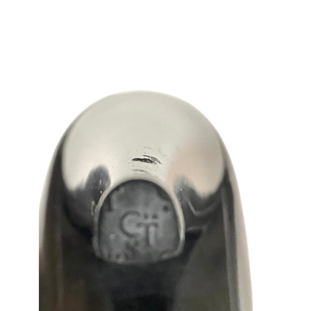 Gucci Black Brush Calf Leather Décolleté Pumps 7.5 B Made in Italy Cone Heel - Picture 14 of 16